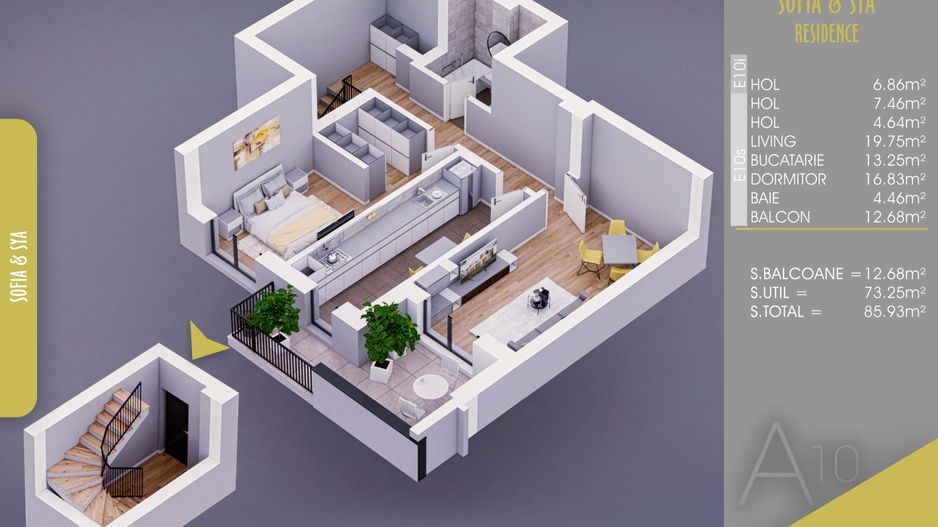 2 camere acte gata  parcare gratuita  Pallady-10 min Metrou N Teclu - Schiță 10