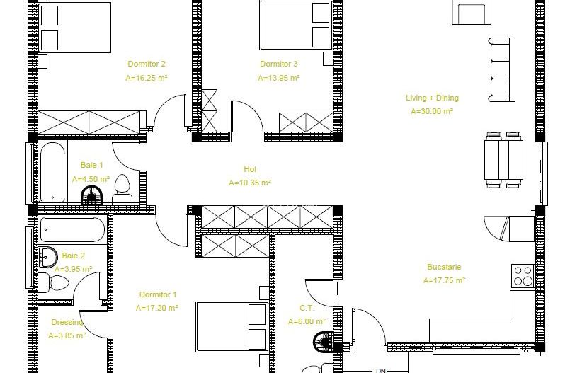 Casa individuala noua, deosebita - Parter -Sura Mica - Sibiu - Schiță 7