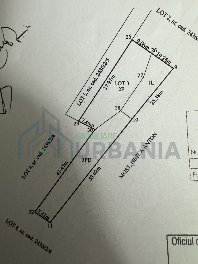 Teren intravilan Vladiceni - Tomesti, 1003 mp, cu acces la utilitati - Poză 3