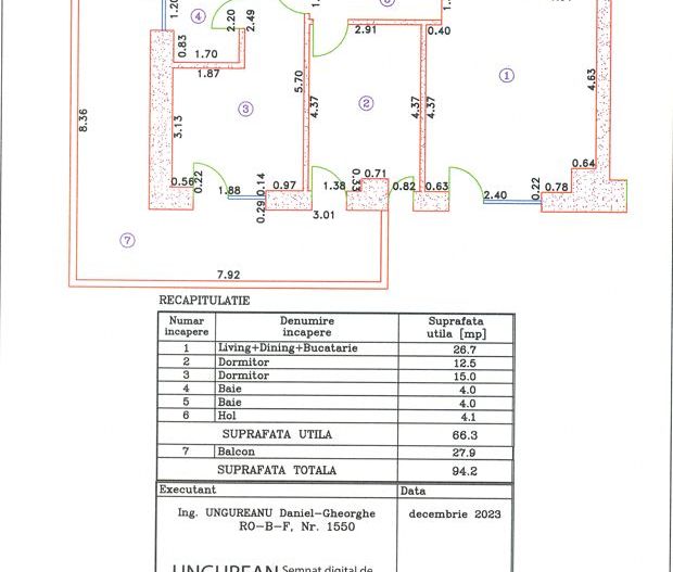 3 CAMERE || CORTINA 126 || EROUIANCU NICOLAE - Schiță 13