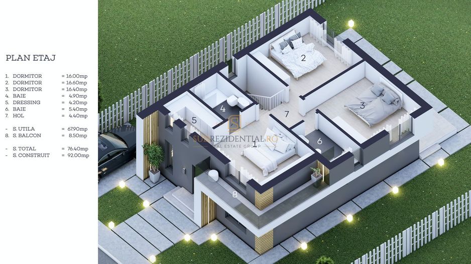 Vila 5 camere, str Sperantei, teren 410 mp - Comuna Berceni - Poză 7