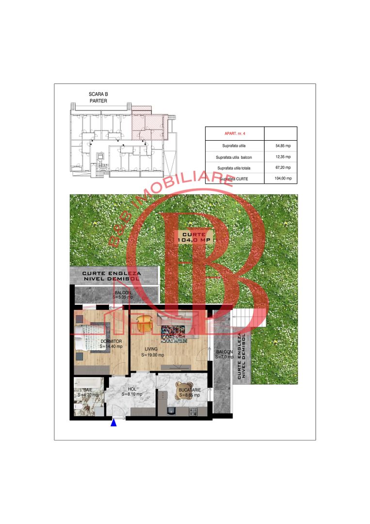 2 camere cu gradina  Pallady Metrou Nicolae Teclu - Schiță 11