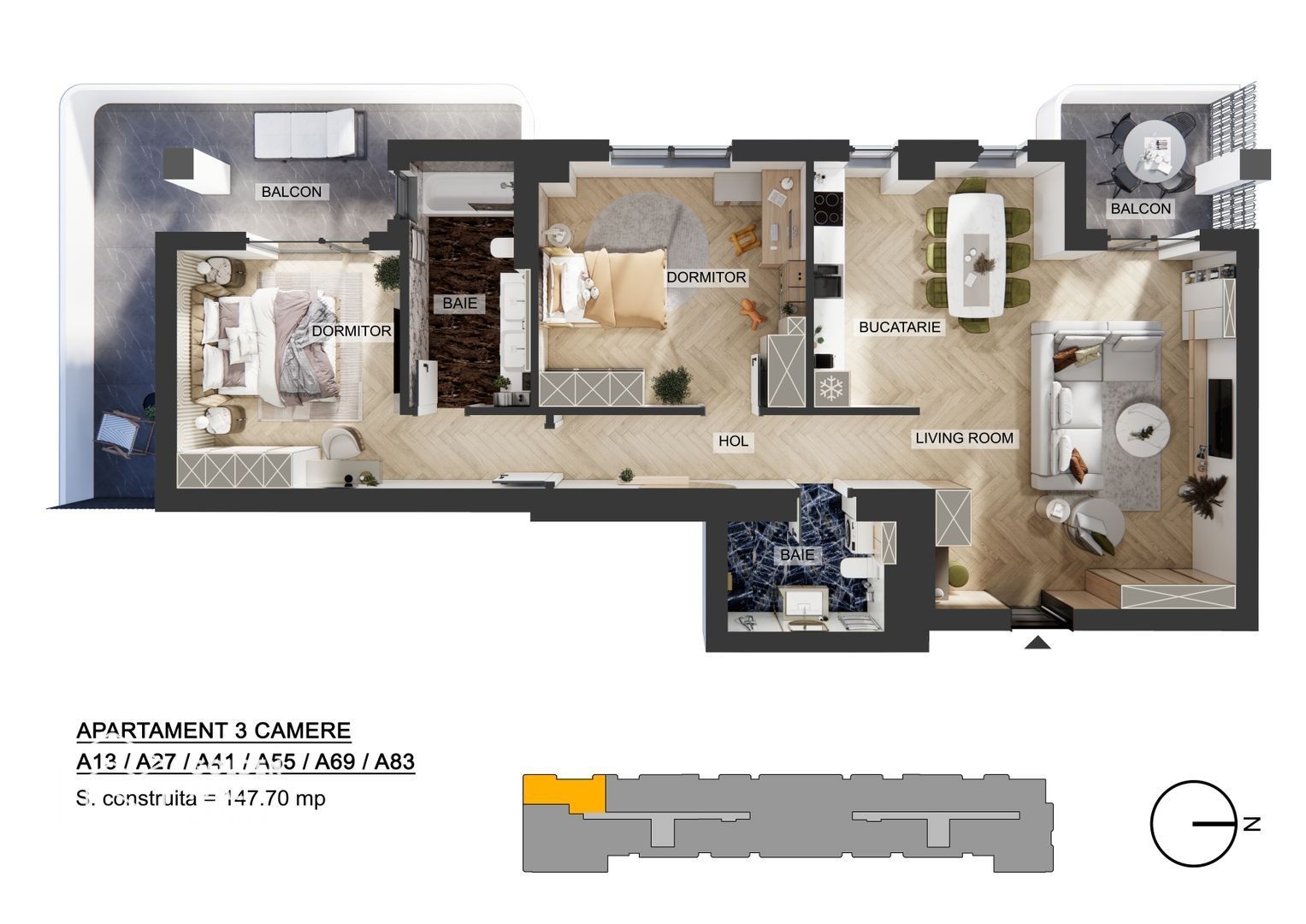 Apartamente 3 camere, Pipera, comision 0 % - Poză 11