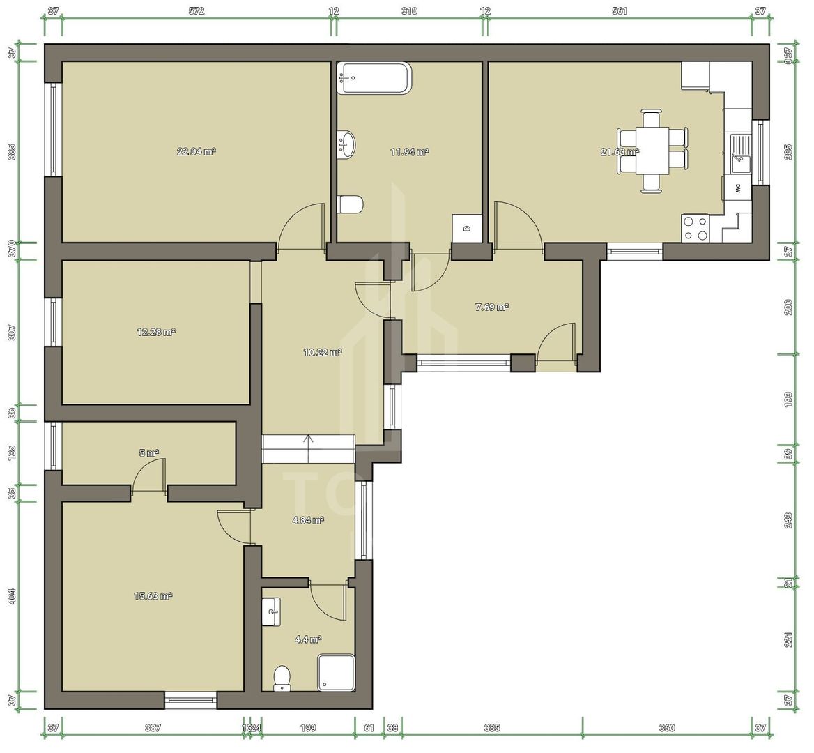 Casă  cu 3 camere de vanzare | 115 mp utili | Zona linistita - Poză 13