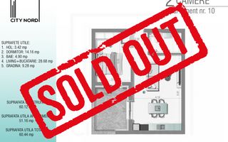 Apartament 10 – 2 camere – 51.2 mp – Grădină – Parter - Poză 1