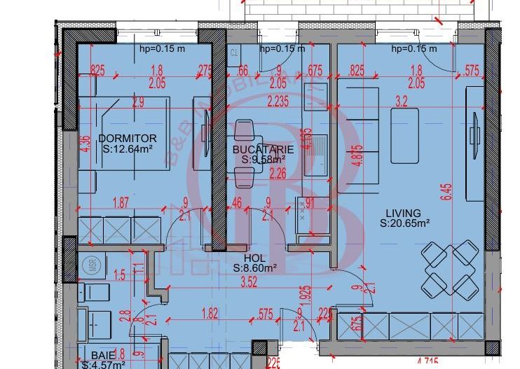Apartament 2 camere Promo Loc Parcare Theodor Pallady - Schiță 2