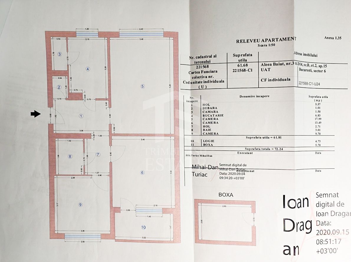 Apartament 3 camere decomandat – Aleea Băiuț nr. 3,  Metrou&Parc&Piata - Poză 29