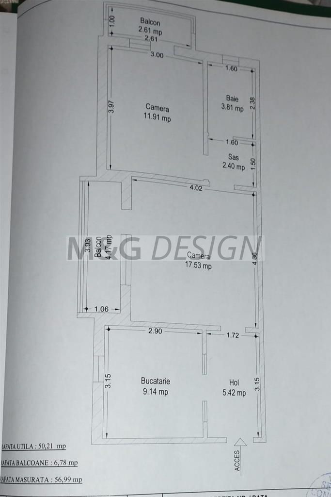 2 cam Matei Basarab  2 balcoane 51 mp utilibloc izolat - Poză 12