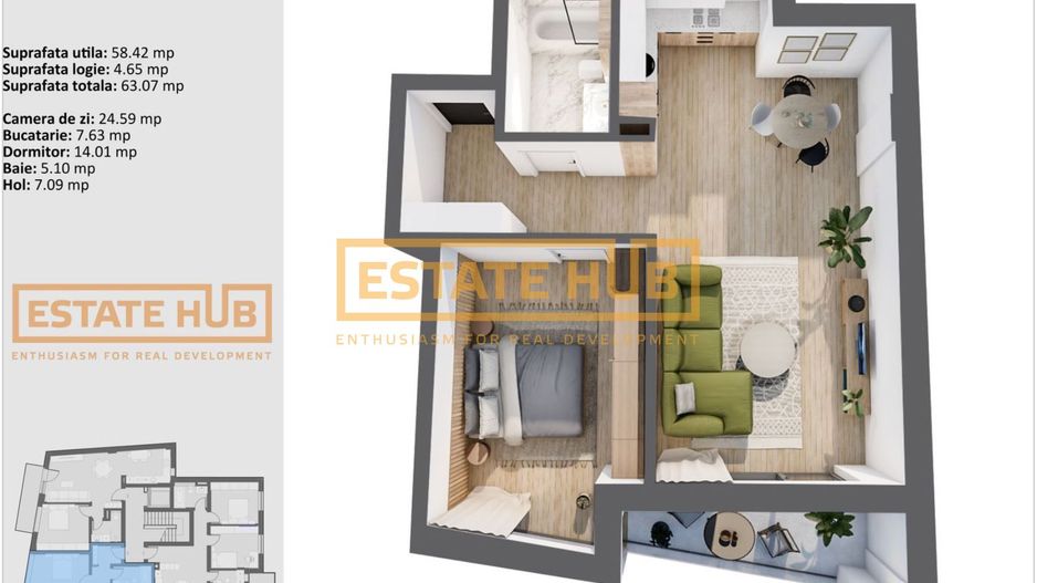 2 camere premium Paris-0%comision-De la Dezvoltator - Poză 4