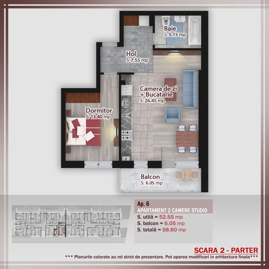 Garsoniera spatioasa -oferta lansare proiect Pallady - Schiță 5