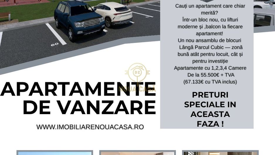 Apartamente noi de vânzare – zonă premium Satu Mare | Parcul Cubic - Poză 1