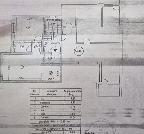 Apartament 2 camere Otopeni central | mobilat&utilat | parcare - Schiță 10