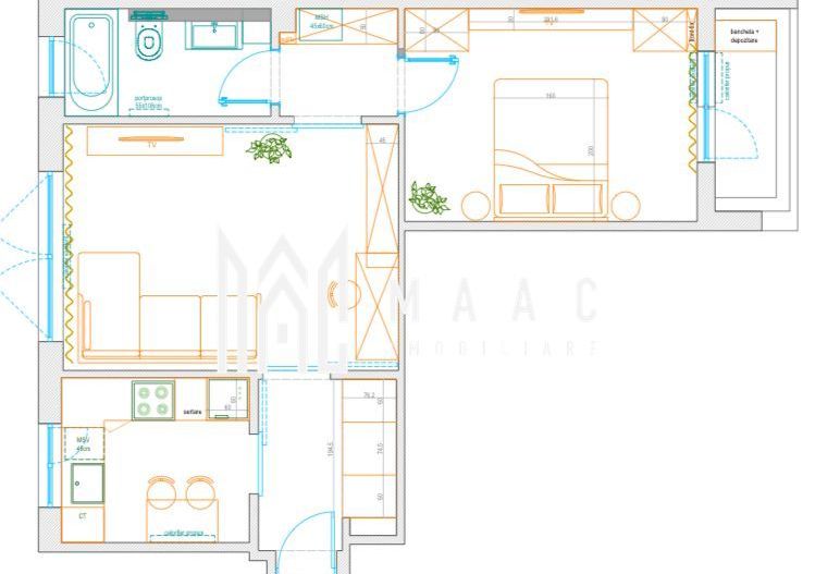 Apartament 2 camere | 50 MPU | Balcon | Etaj 1 | Ceferiștilor - Poză 9