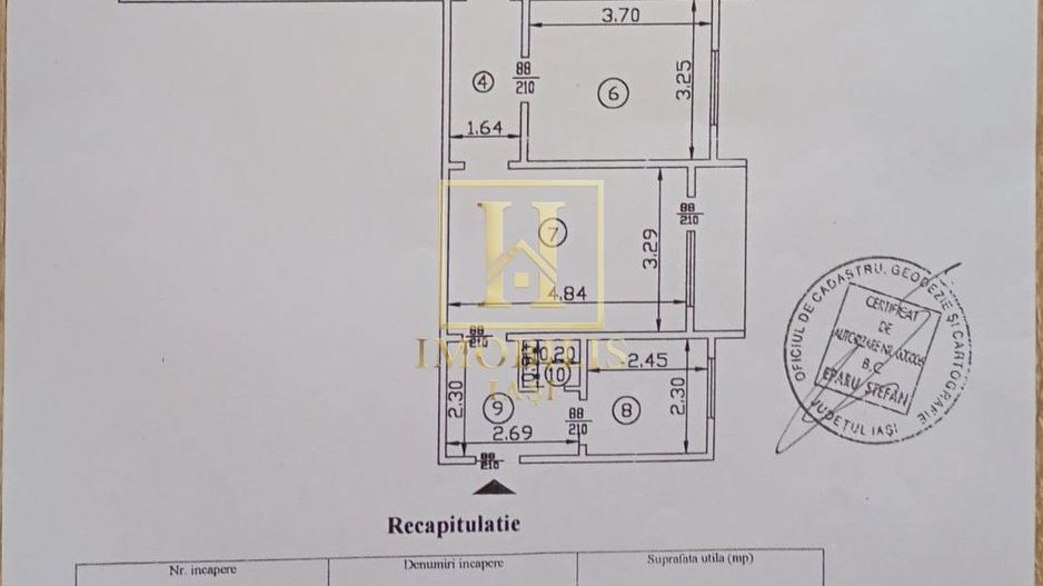 Apartament 4 camere 84 mp Tatarasi Dispecer 126000 euro - Poză 9
