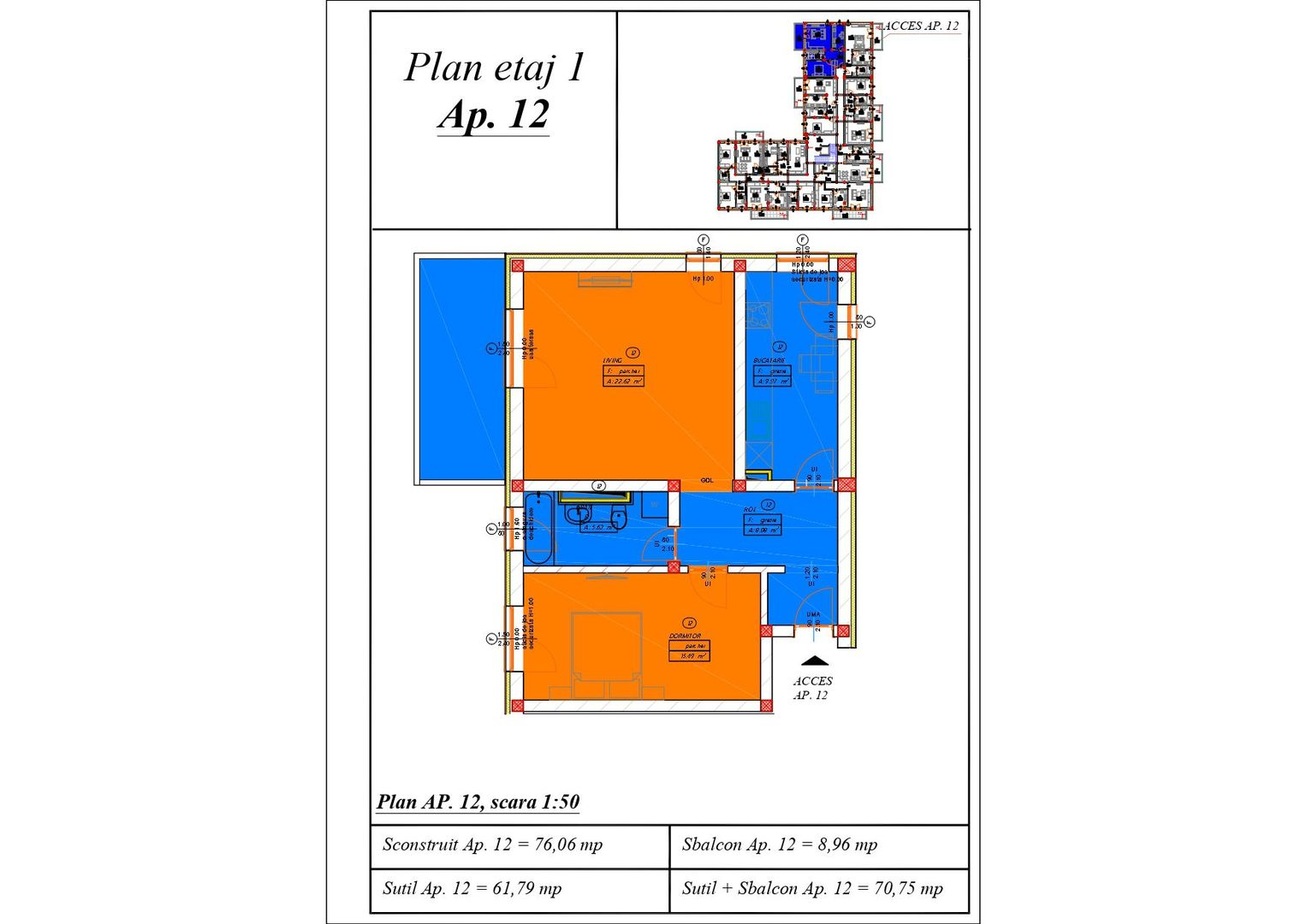 SPATIOS&LUMINOS, 2 camere, 62mp | Lift&Parcare | Terasa 9mp | Com. 0% - Poză 8