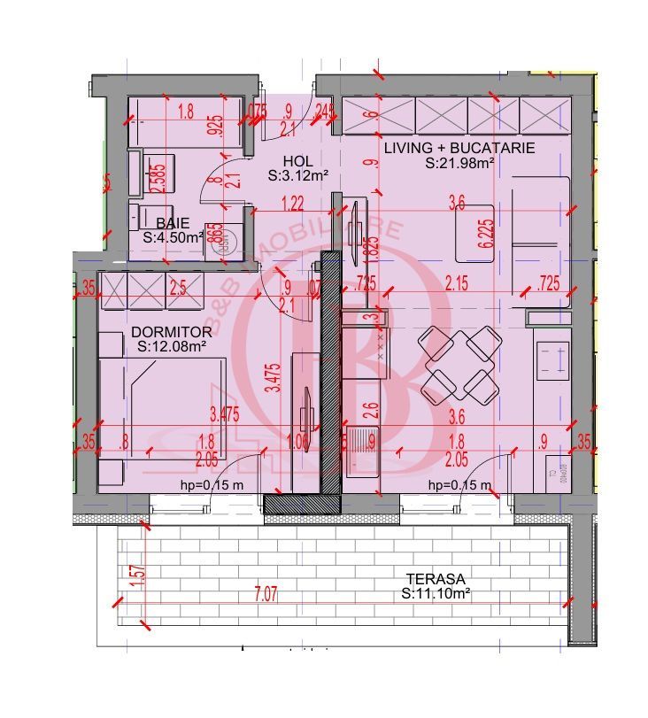 Apartament 2 camere Parcare Bonus 5 min STB Bratarii - Schiță 3