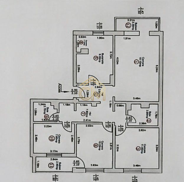 Apartament 4 Camere-2 Bai-2 Balcoane- Pivnita-80 MP - Poză 1