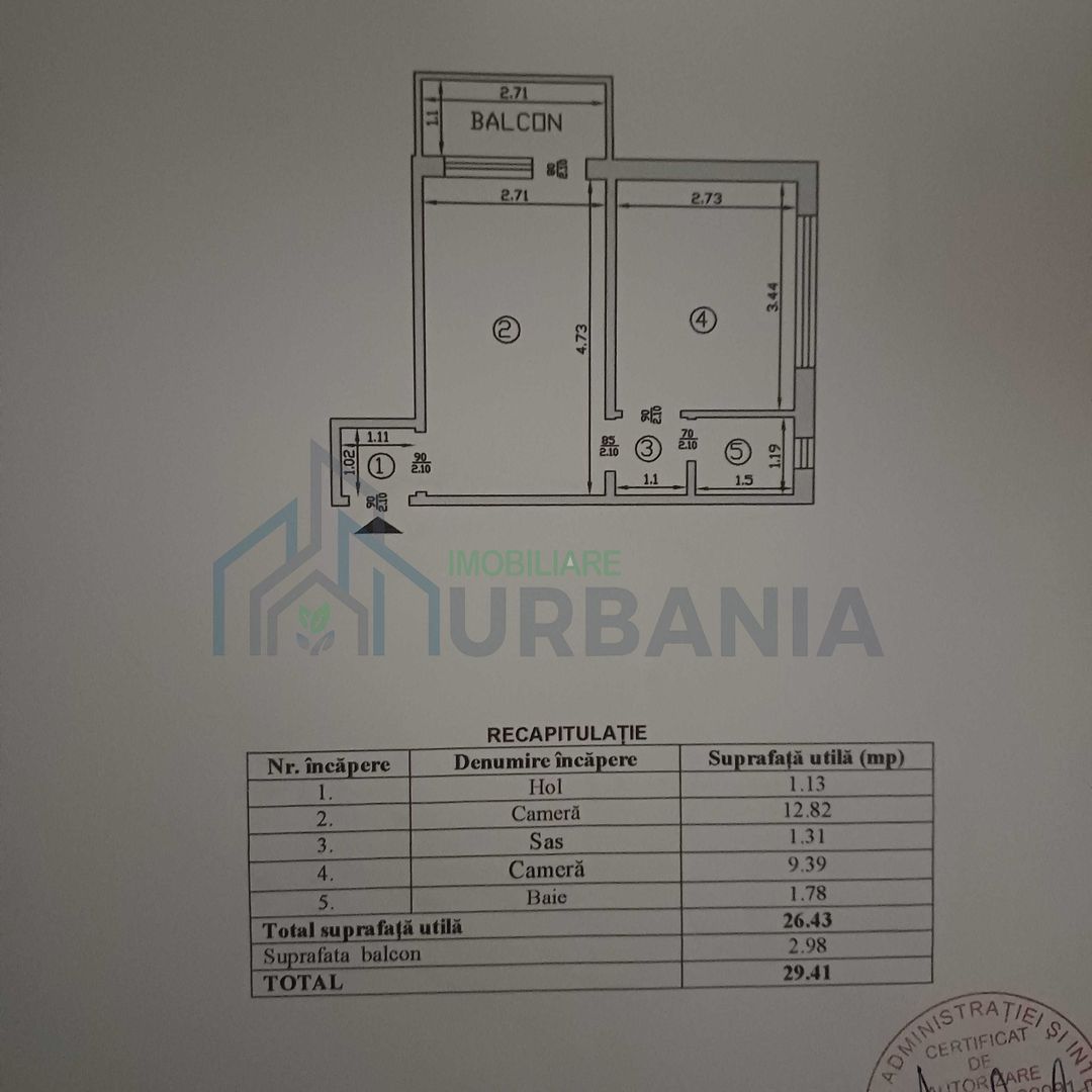 Apartament 1 camera tatarasi - Poză 1