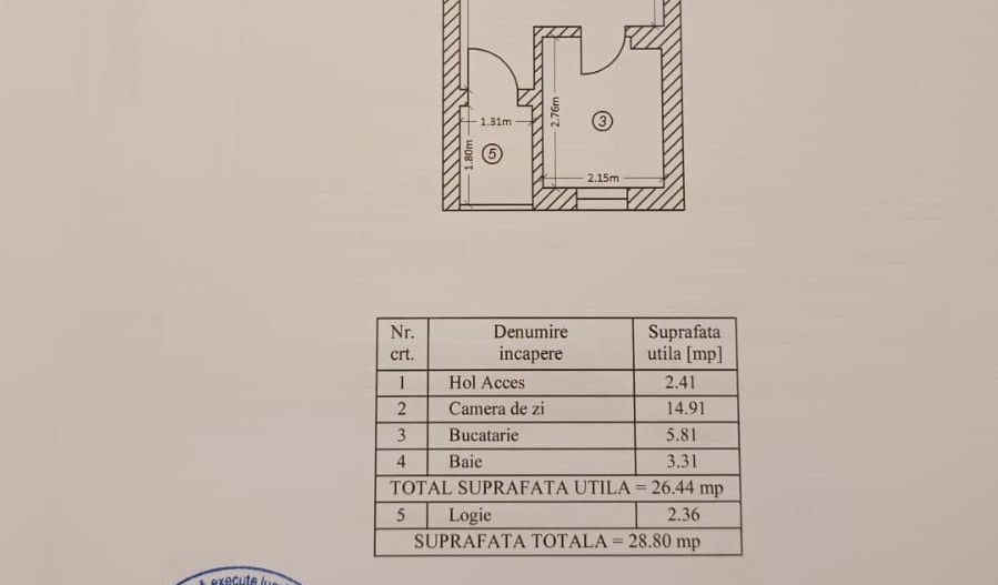 Garsoniera  29mp + loc de parcare, Str. Gura Siriului/Parcul Teilor - Poză 7
