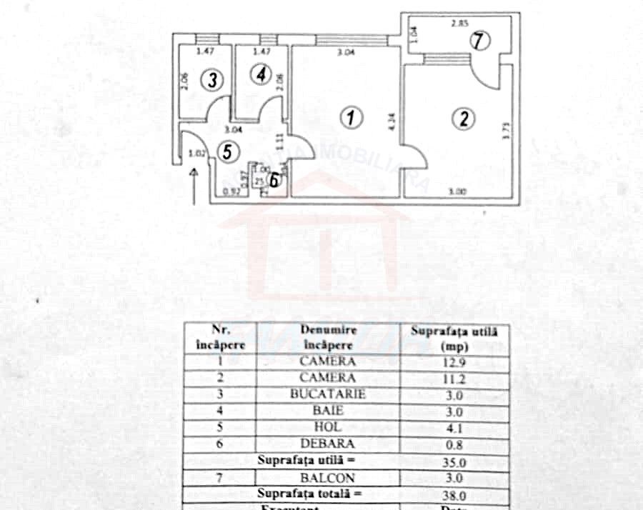 47.900 euro, APARTAMENT doua camere,  Micro19 - Poză 3