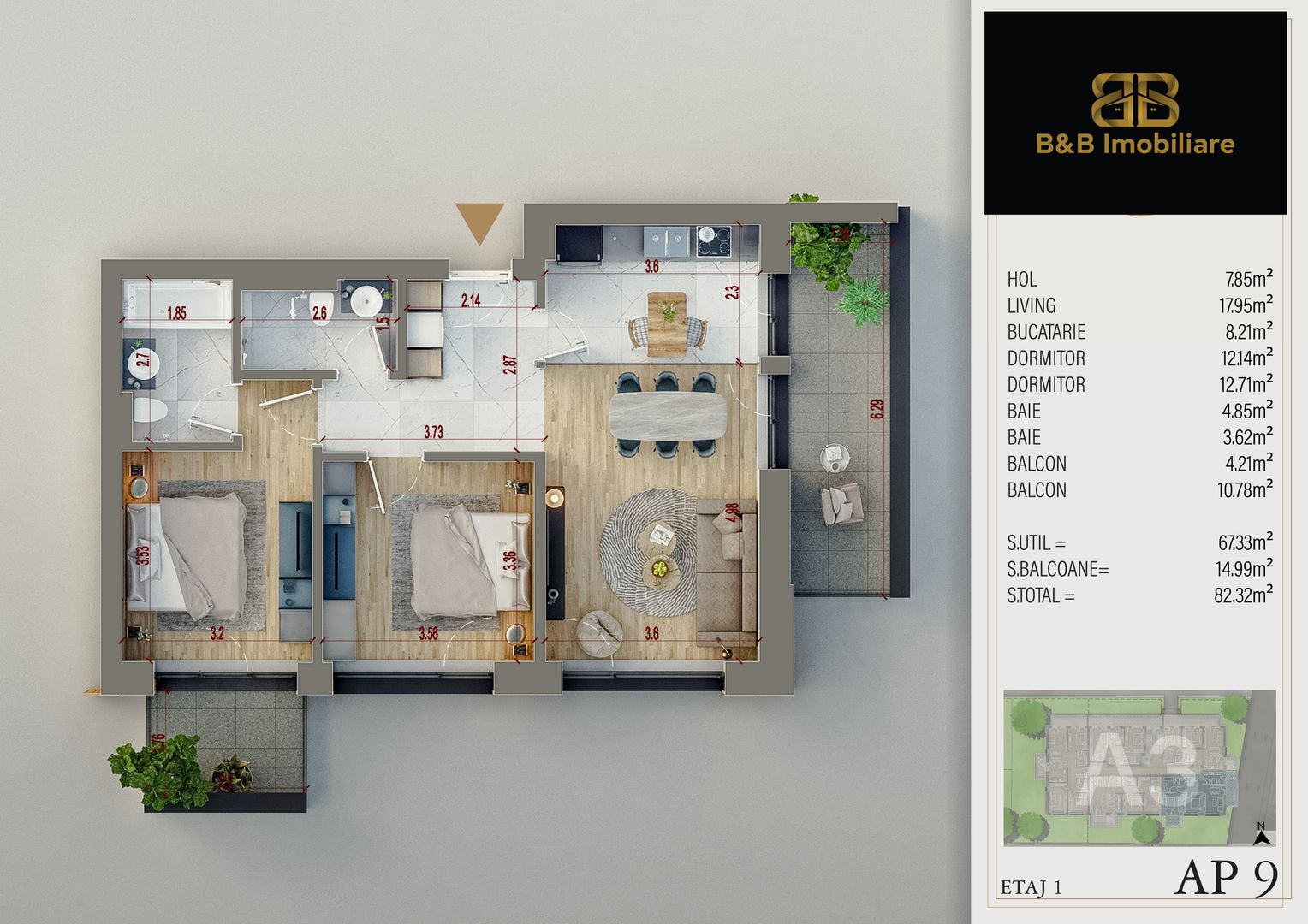 3 camere -complex cu circuit inchis -piscina--pista alergare - Schiță 8