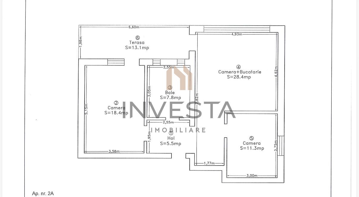 Apartament 3 camere cu terasa, parcare inclusa, zona Andrei Muresanu! - Poză 5