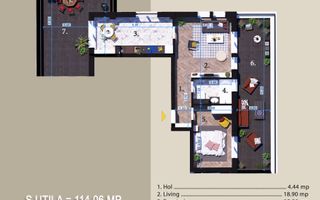 Apartament 2 camere cu TERASA,Fix la Parcul Teilor,Zona Titanul Nou - Poză 8