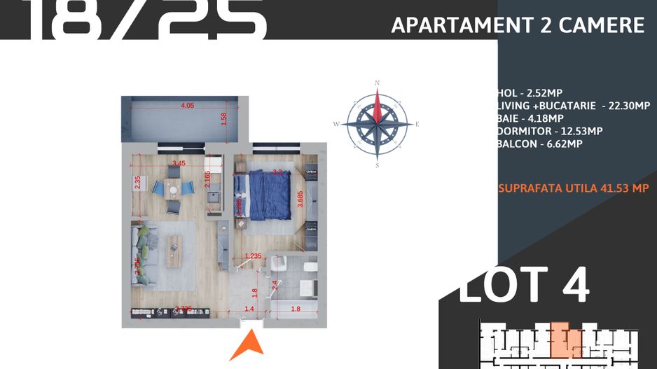 Oferta Lansare 2 camere spatios Metrou N Teclu - Schiță 5