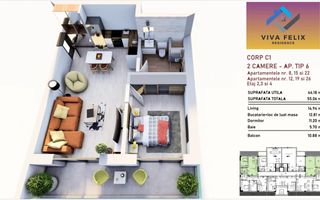 2 camere | finisat premium | parcare inclusa | VIVA FELIX RESIDENCE - Poză 5