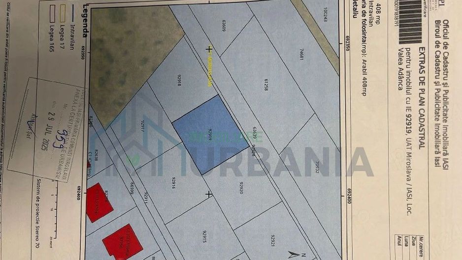 Teren intravilan de vânzare – Valea Adâncă, Strada Minerva, Miroslava, Iași - Poză 1