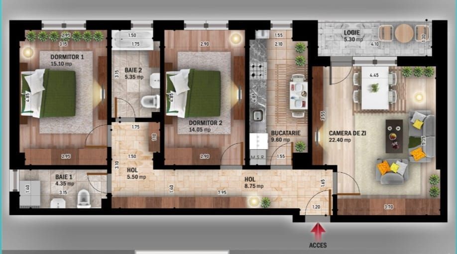 3 CAMERE/ PROIECT PREMIUM_FINALIZAT_MUTARE IMEDIATA - Poză 3