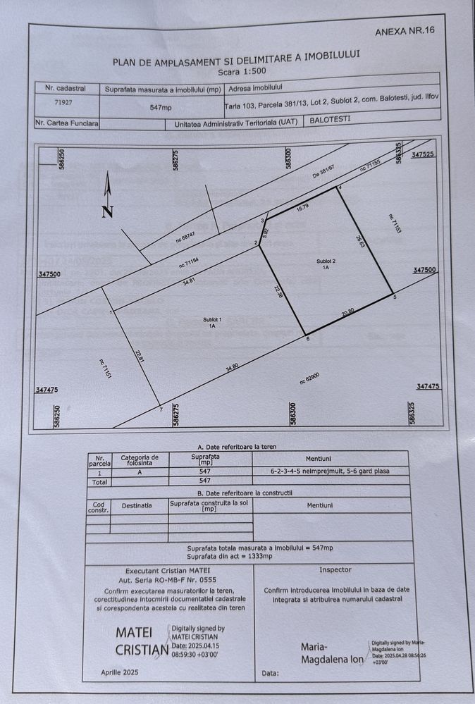 Teren intravilan 540mp  Balotesti Lac - Poză 6