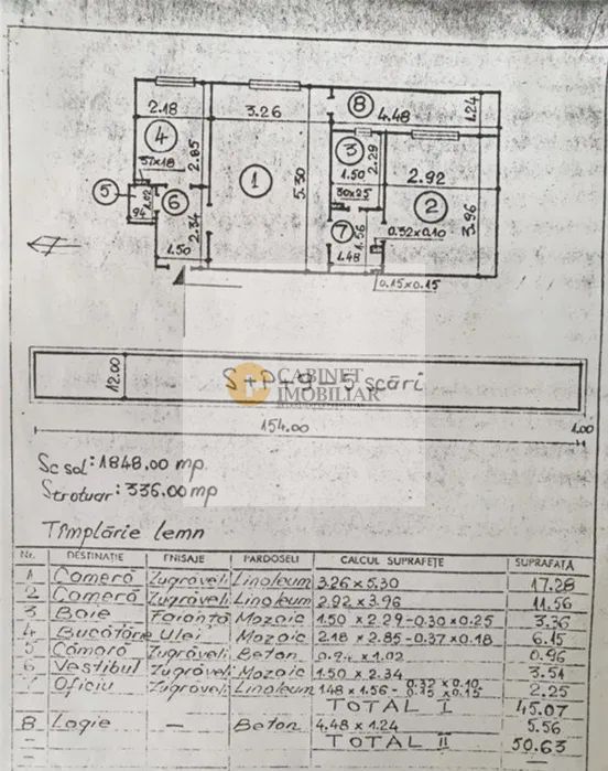 2 Camere-51MP | Renovat | 3/9 | Creditabil | Metrou Gorjului-7 minute - Schiță 8