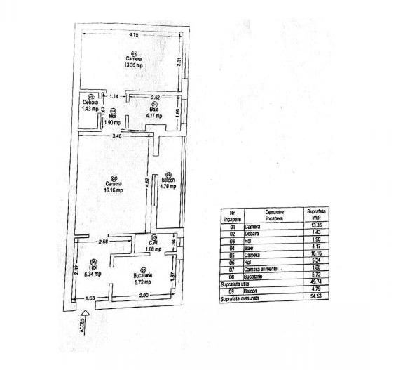 Apartament 2 camere | ET. 2/4 | langa Iulius Mall | Comision 0% - Schiță 20