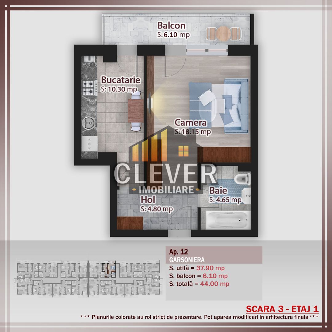 Garsoniera decomandata Direct Dezvoltator-Theodor Pallady - Poză 1