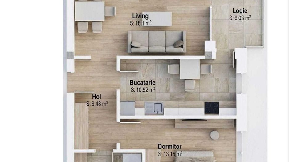 2 camere nou, etaj 1, Empire Residence, metrou 1 Decembrie 1918 - Poză 2