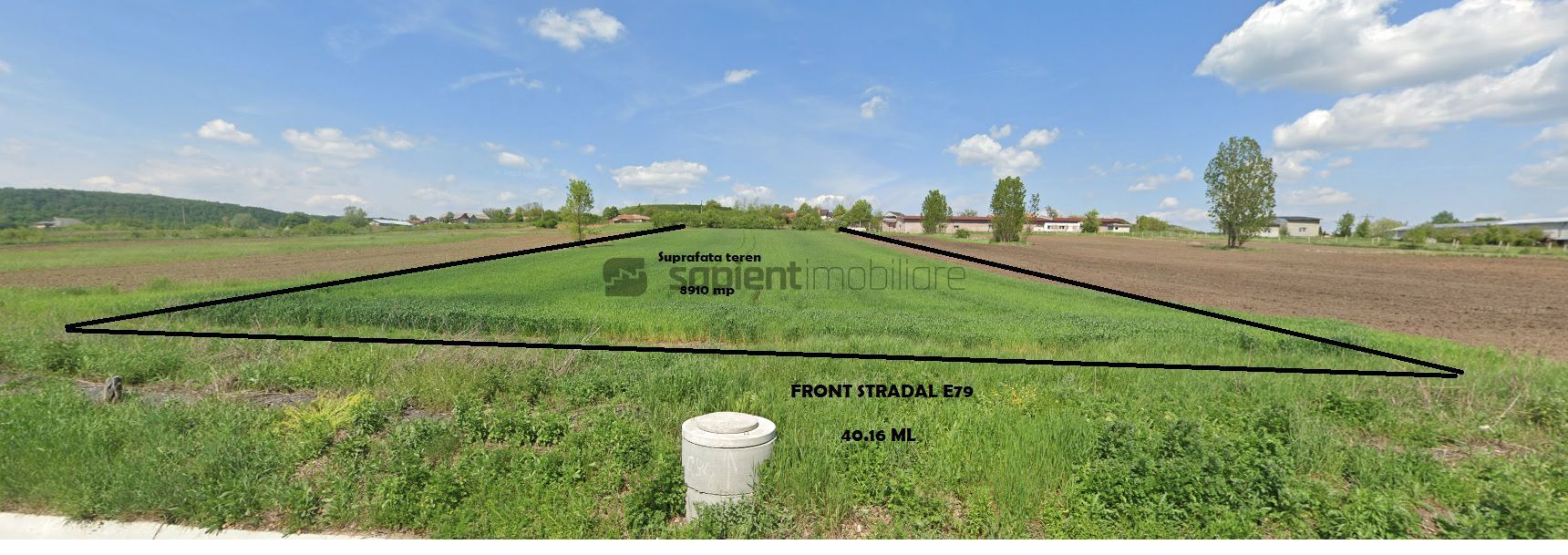 Teren intravilan in Hidiselu de Sus - cu front la E79 - Poză 1