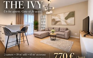THE IVY | Un loc aparte. Gata să fie acasă. 2 camere • Terasă •Parcare - Poză 1