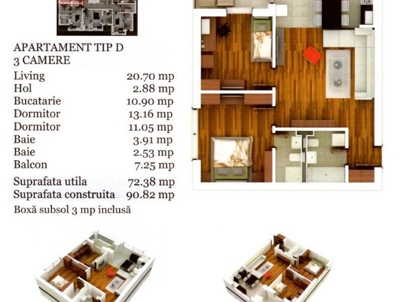 Apartament cu 3 camere de inchiriat in Olimpic, Bd Garii - Schiță 20