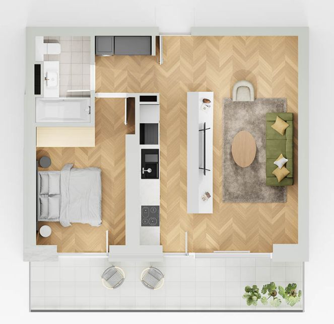 apartament 2 camera lakefield A4.1 - Schiță 1