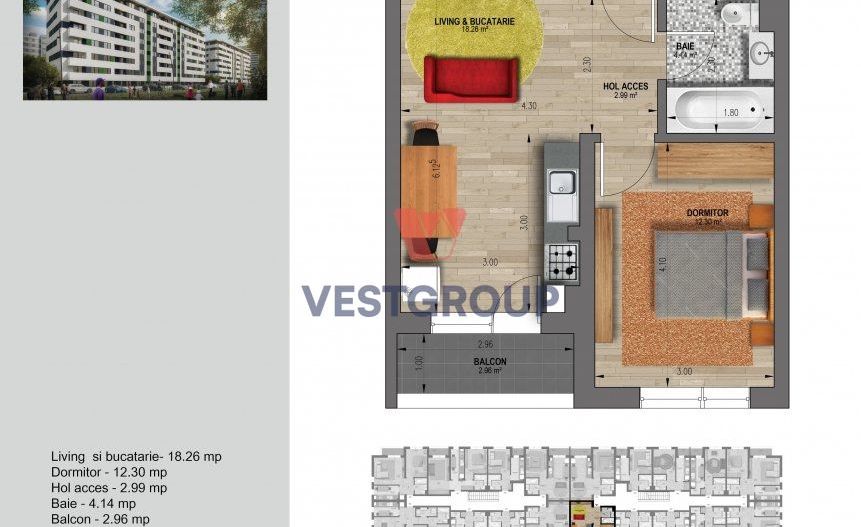 Apartament 2 camere Tip Studio Militari Mutare imediata Direct Dezvoltator - Poză 8