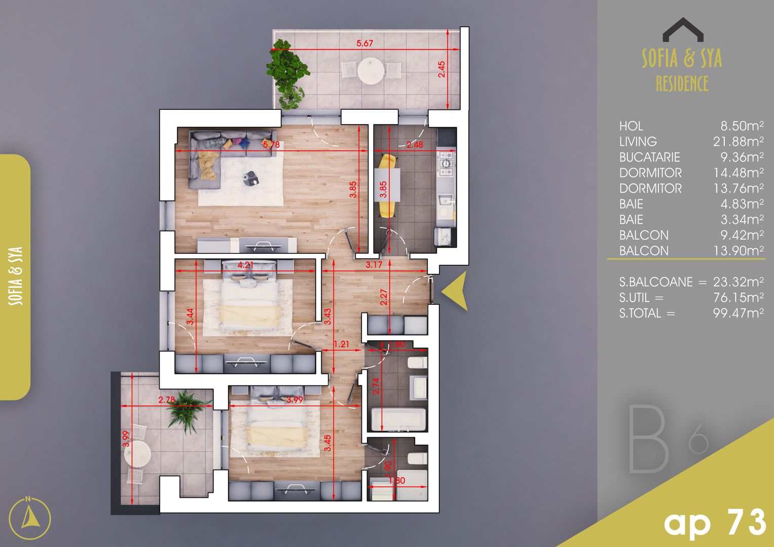 Apartament 3 camere Pallady, Parcare inclusa, Metrou N Teclu 10 min - Poză 5