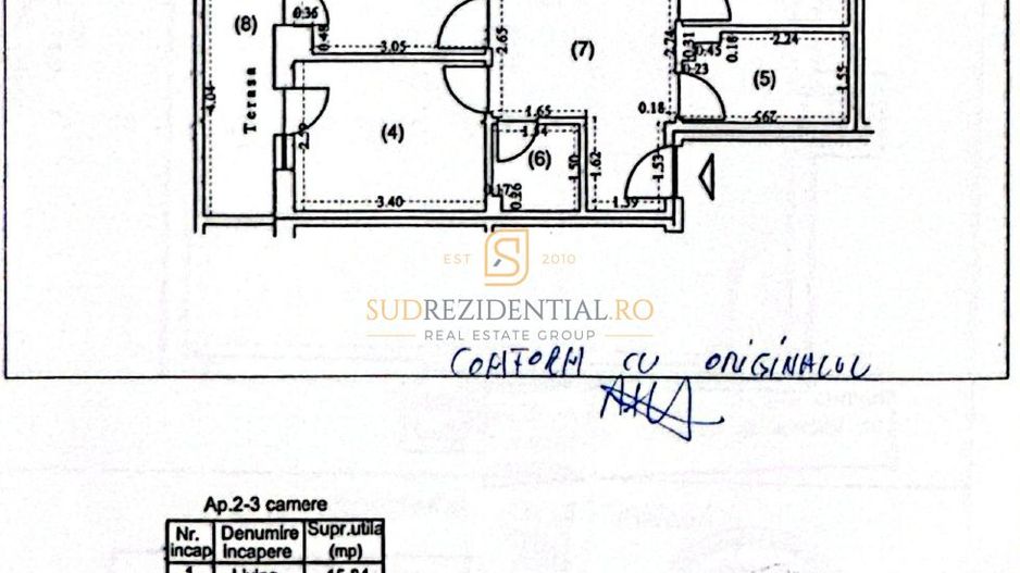Apartament 3 camere decomandat. mobilat si utilat, Sector 5 - Schiță 8