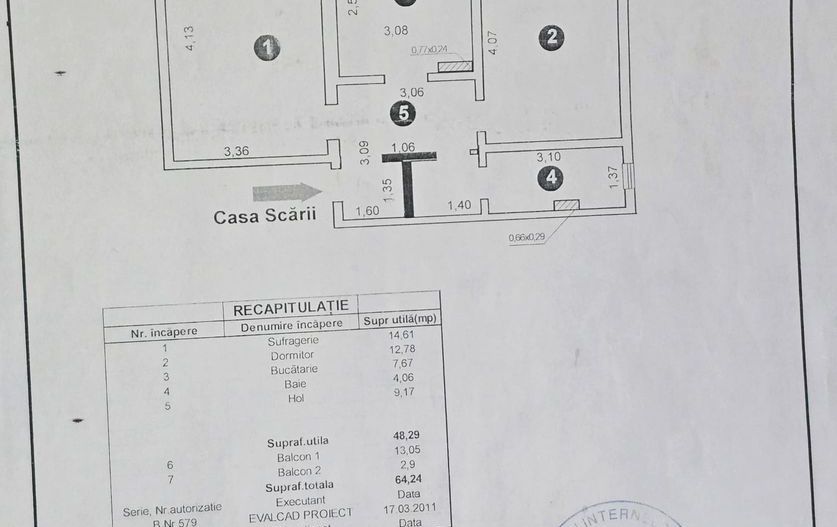 Apartament 2 camere, modificat în 3 camere – Micro 14,et.3 - Poză 11
