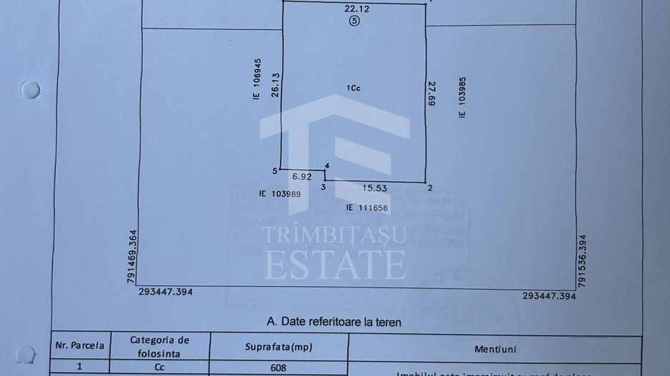 Teren intravilan 608mp Agigea RO-RO toate utilitățile vedere la mare - Schiță 5