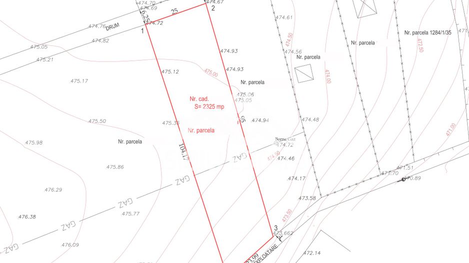Teren cu vedere panoramica Intrare in Cisnadie 2325 mp deschidere 25ml - Poză 2
