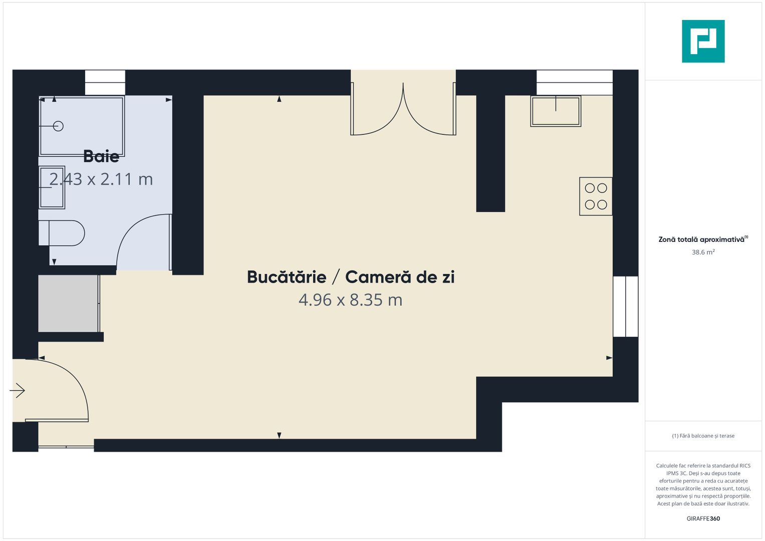 Apartament o cameră Dumbrăvița Lux - Poză 12