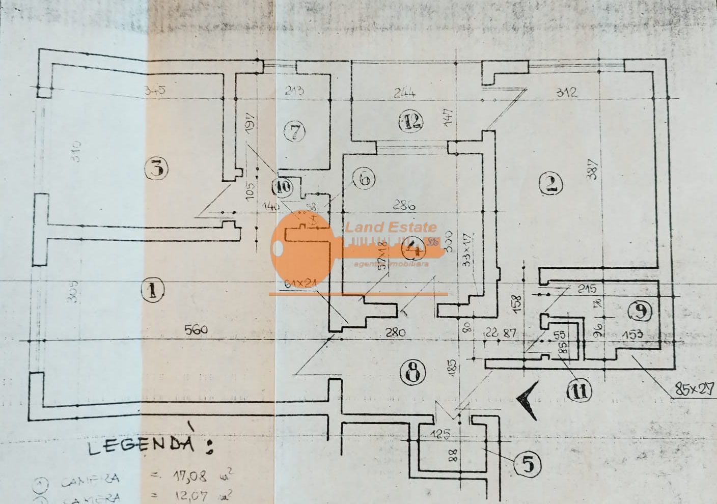 3 camere Tei la 600m de Facultatea de Constructii - Schiță 7