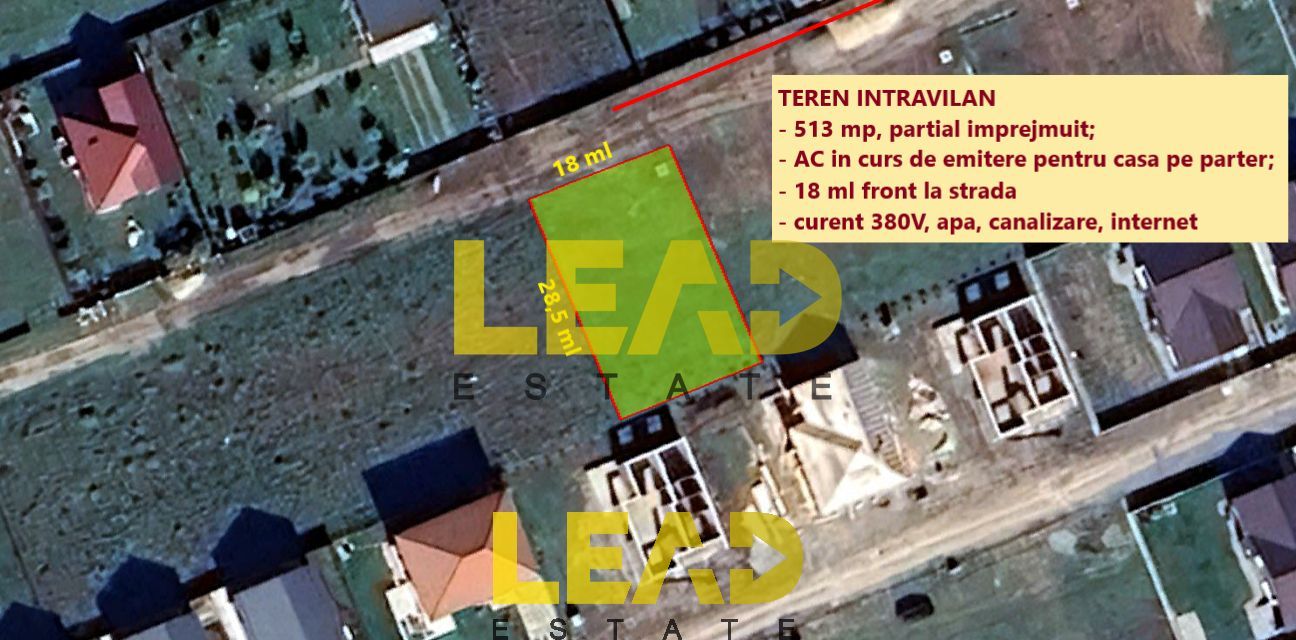 Teren intravilan 513 mp cu Autorizatie de Construire, Sanpetru, str. Catinei - Poză 2