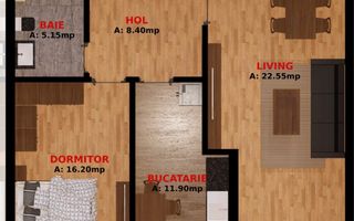 Apartament 2 camere *68,35mp* // Dobroesti - Schiță 4